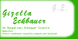 gizella eckbauer business card